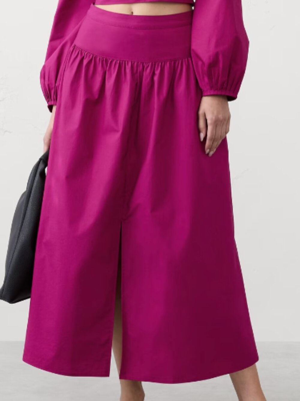 Banana Republic Factory - Poplin Dropped-Waist Maxi Skirt - Size 12P
